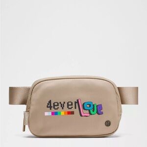 lululemon athletica Beige Belt Bag with Colorful Design